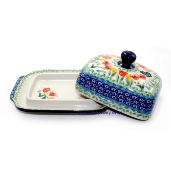 Maselnica na kostkę masła 200g dek. U5224X Tulipany Unikat